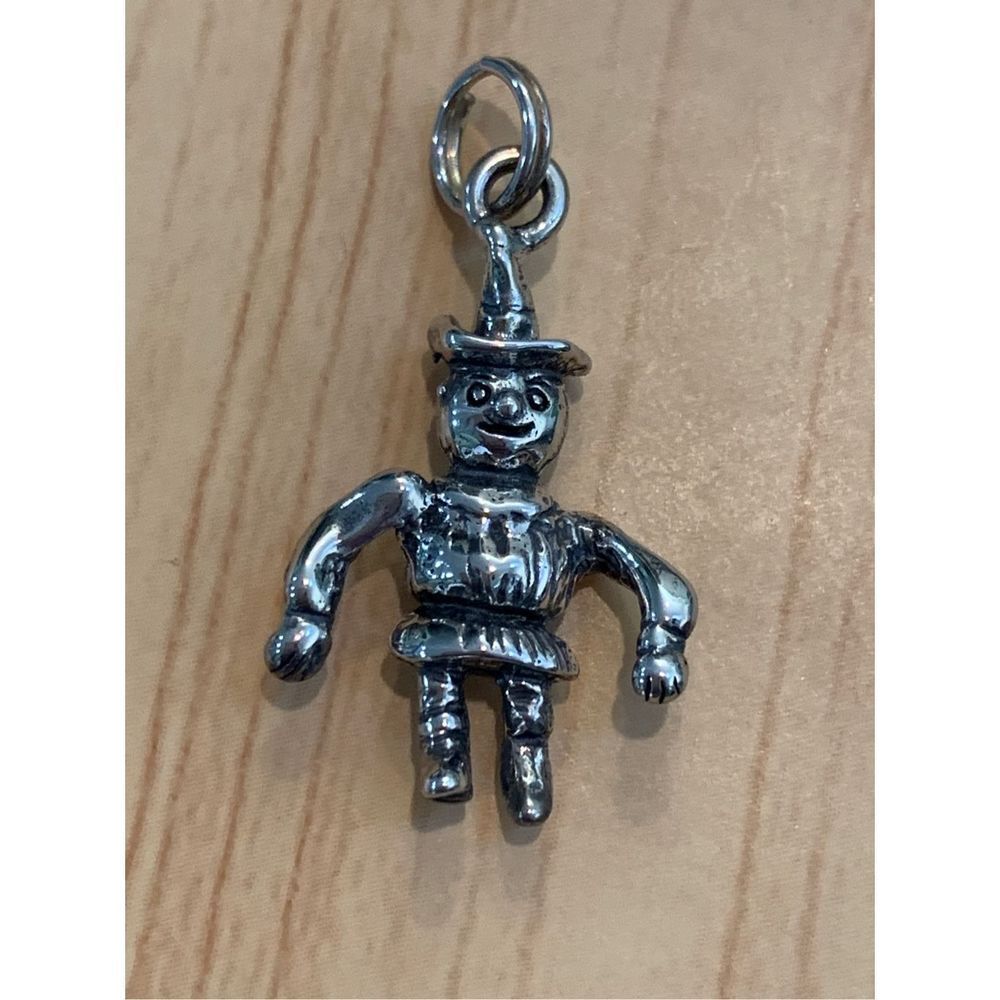 .925 Scarecrow Wizard Of Oz Sterling Silver Jewelry Charm